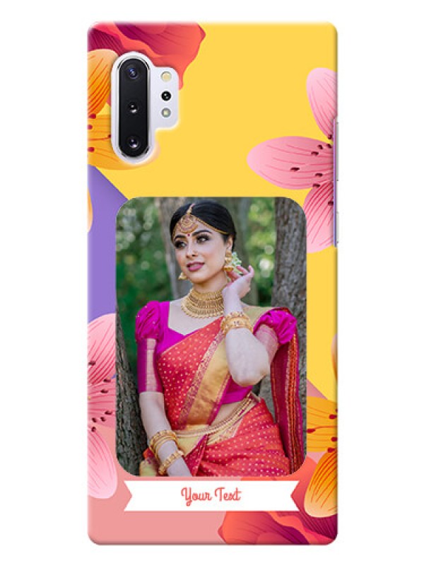 Custom Galaxy Note 10 Plus Mobile Covers: 3 Image With Vintage Floral Design