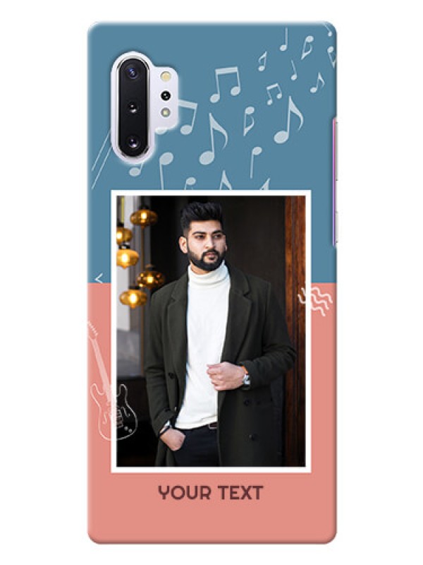 Custom Galaxy Note 10 Plus Phone Back Covers with Color Musical Note Design