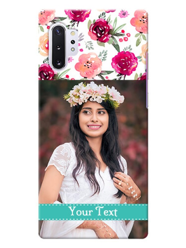 Custom Galaxy Note 10 Plus Personalized Mobile Cases: Watercolor Floral Design