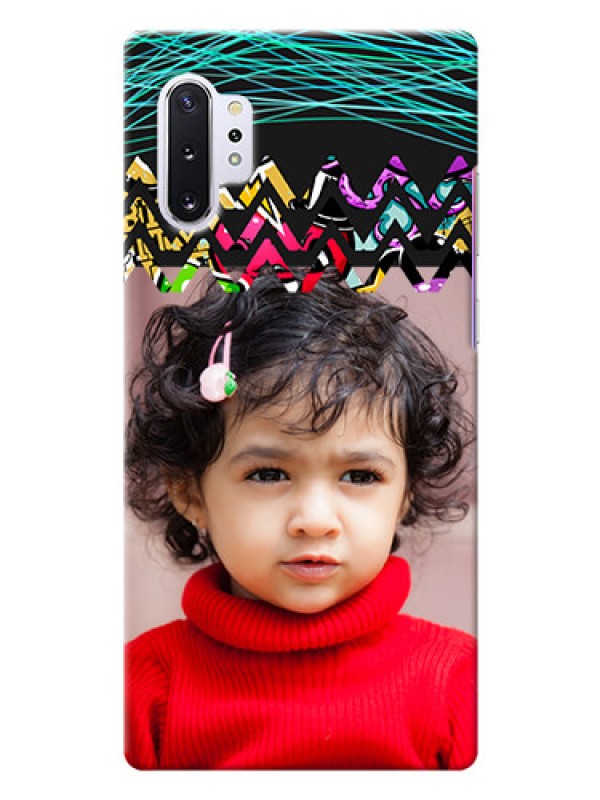 Custom Galaxy Note 10 Plus personalized phone covers: Neon Abstract Design