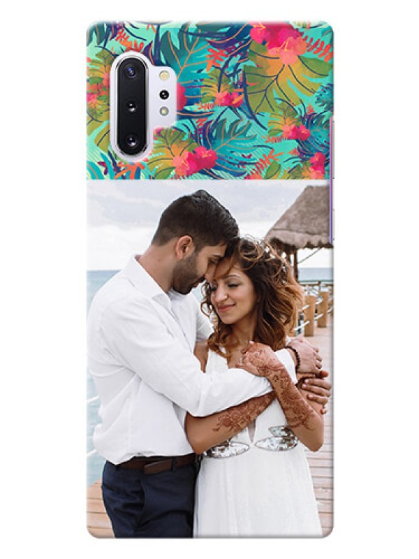 Custom Galaxy Note 10 Plus Personalized Phone Cases: Watercolor Floral Design