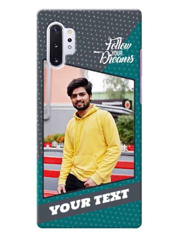 Custom Galaxy Note 10 Plus Back Covers: Background Pattern Design with Quote