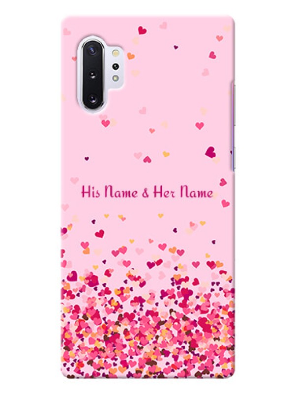 Custom Galaxy Note 10 Plus Phone Back Covers: Floating Hearts Design