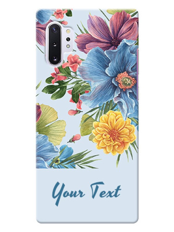 Custom Galaxy Note 10 Plus Custom Phone Cases: Stunning Watercolored Flowers Painting Design