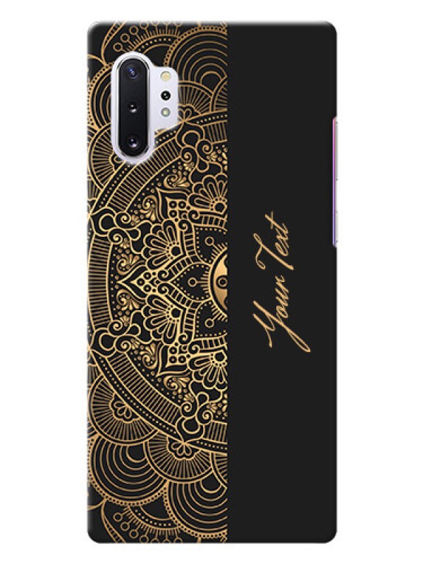 Custom Galaxy Note 10 Plus Back Covers: Mandala art with custom text Design