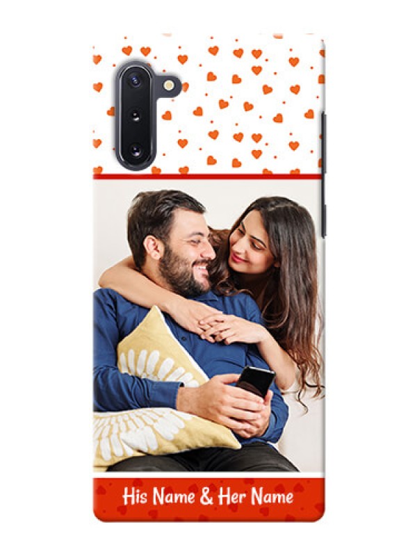Custom Galaxy Note 10 Phone Back Covers: Orange Love Symbol Design