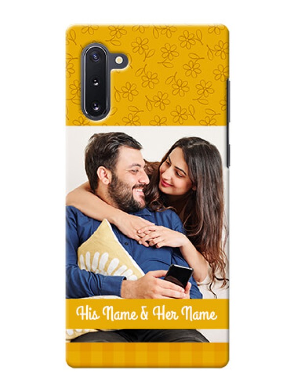 Custom Galaxy Note 10 mobile phone covers: Yellow Floral Design