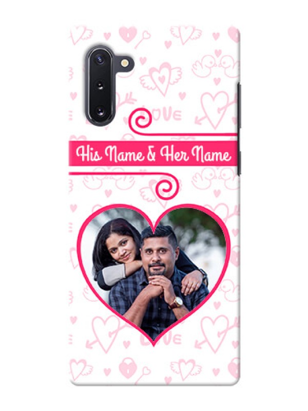 Custom Galaxy Note 10 Personalized Phone Cases: Heart Shape Love Design