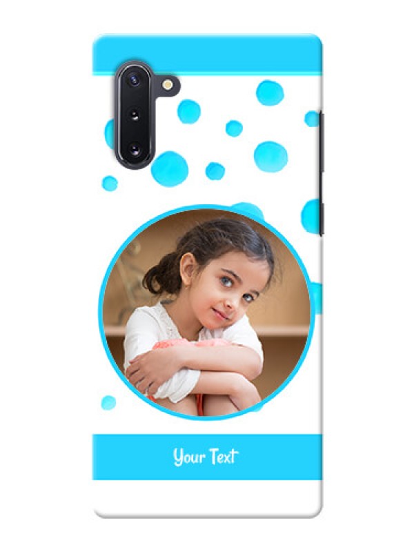 Custom Galaxy Note 10 Custom Phone Covers: Blue Bubbles Pattern Design