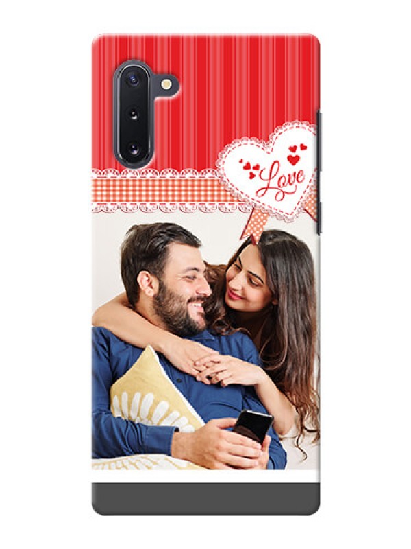 Custom Galaxy Note 10 phone cases online: Red Love Pattern Design