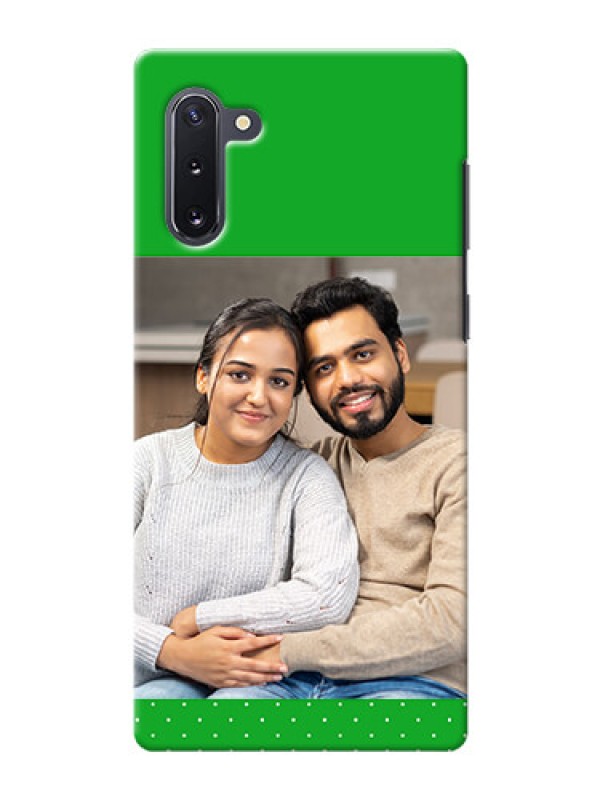 Custom Galaxy Note 10 Personalised mobile covers: Green Pattern Design