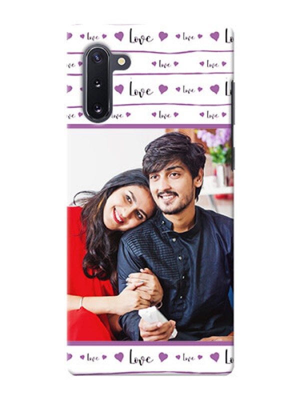 Custom Galaxy Note 10 Mobile Back Covers: Couples Heart Design