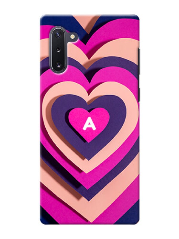 Custom Galaxy Note 10 Custom Mobile Case with Cute Heart Pattern Design