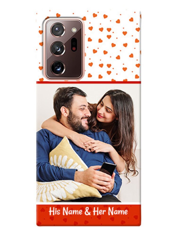 Custom Galaxy Note 20 Ultra Phone Back Covers: Orange Love Symbol Design