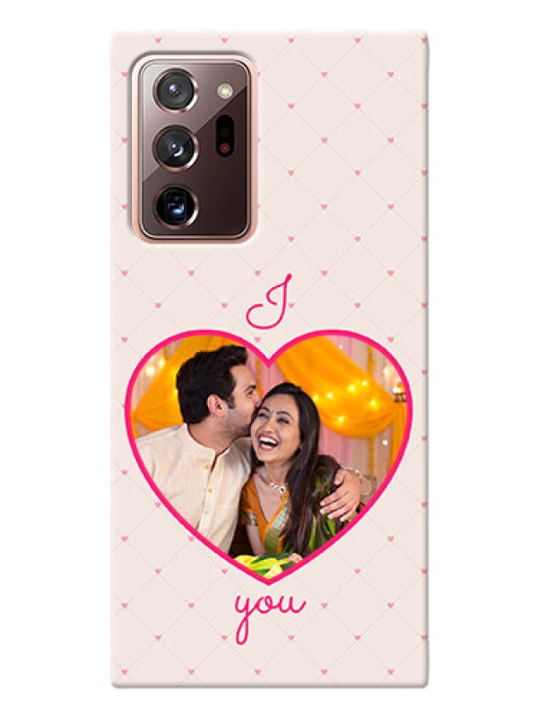 Custom Galaxy Note 20 Ultra Personalized Mobile Covers: Heart Shape Design
