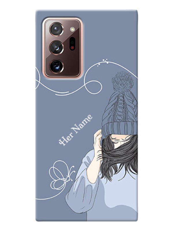 Custom Galaxy Note 20 Ultra Custom Mobile Case with Girl in winter outfit Design