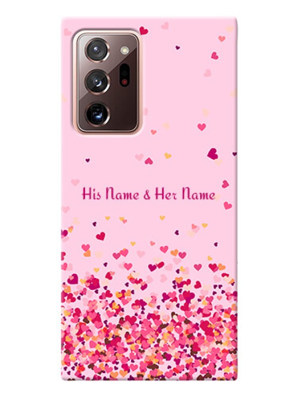 Custom Galaxy Note 20 Ultra Phone Back Covers: Floating Hearts Design