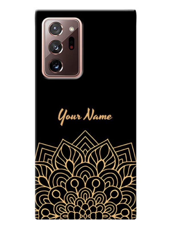 Custom Galaxy Note 20 Ultra Back Covers: Golden mandala Design