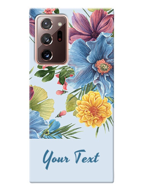 Custom Galaxy Note 20 Ultra Custom Phone Cases: Stunning Watercolored Flowers Painting Design