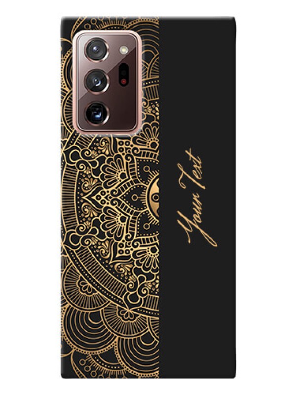 Custom Galaxy Note 20 Ultra Back Covers: Mandala art with custom text Design