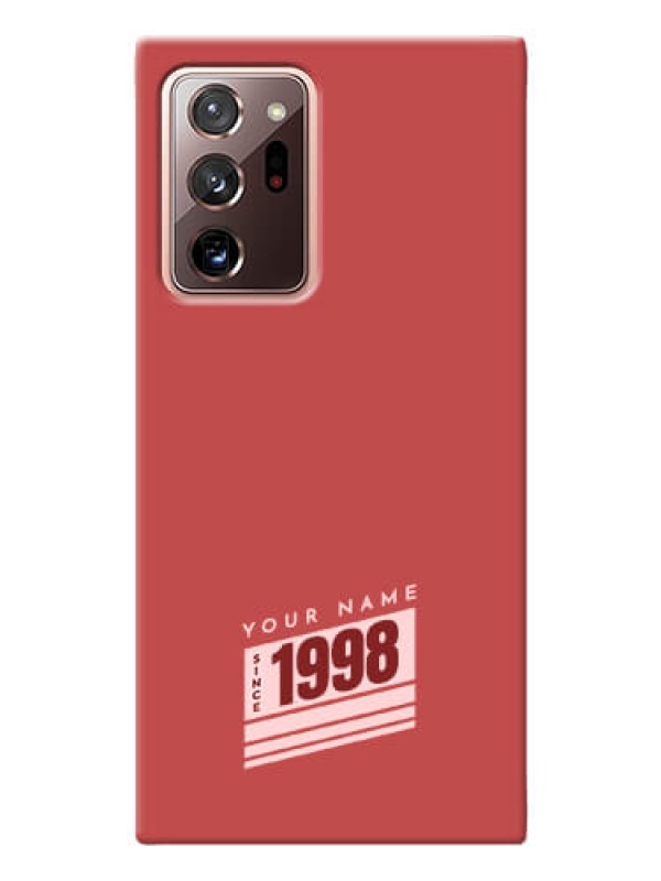 Custom Galaxy Note 20 Ultra Phone Back Covers: Red custom year of birth Design