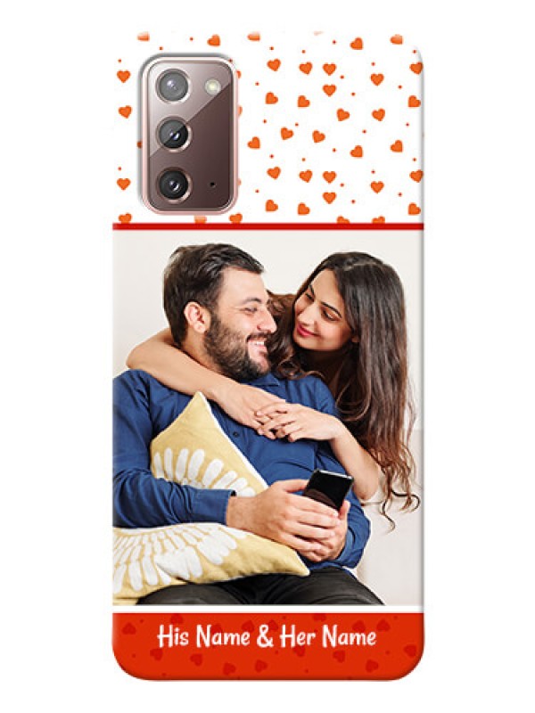 Custom Galaxy Note 20 Phone Back Covers: Orange Love Symbol Design