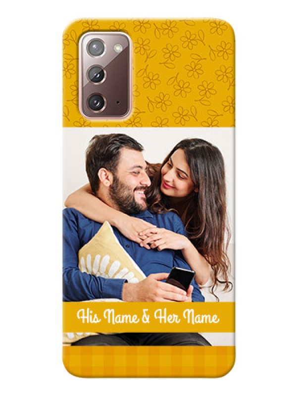 Custom Galaxy Note 20 mobile phone covers: Yellow Floral Design