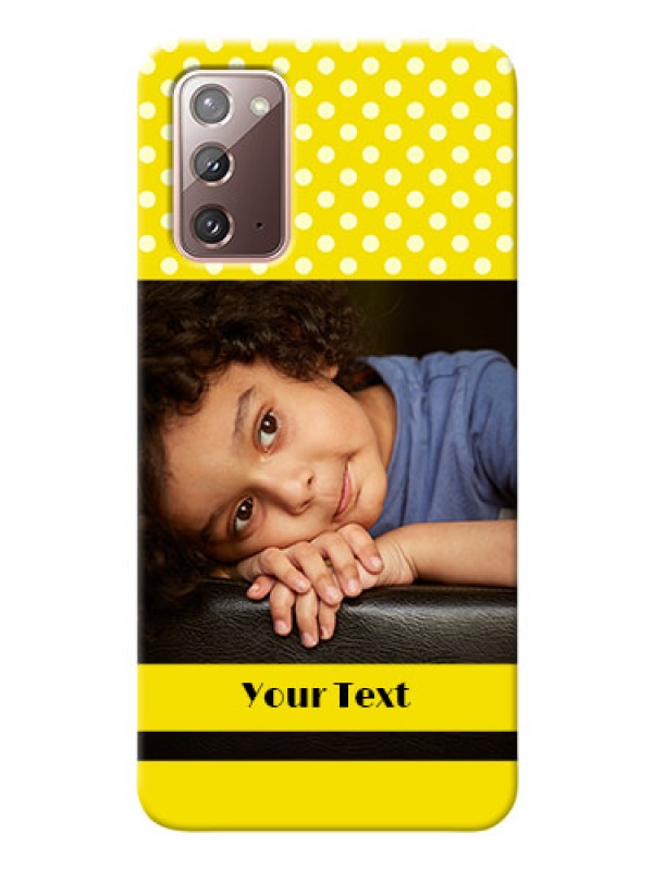 Custom Galaxy Note 20 Custom Mobile Covers: Bright Yellow Case Design