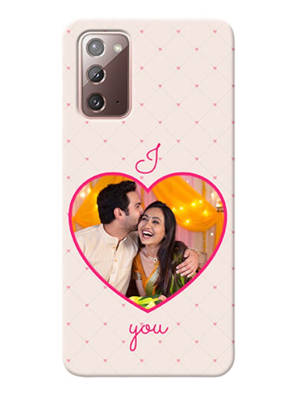 Custom Galaxy Note 20 Personalized Mobile Covers: Heart Shape Design