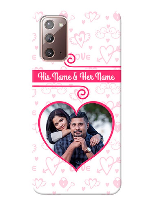 Custom Galaxy Note 20 Personalized Phone Cases: Heart Shape Love Design