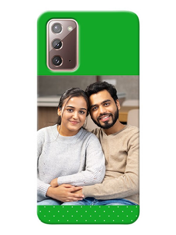 Custom Galaxy Note 20 Personalised mobile covers: Green Pattern Design