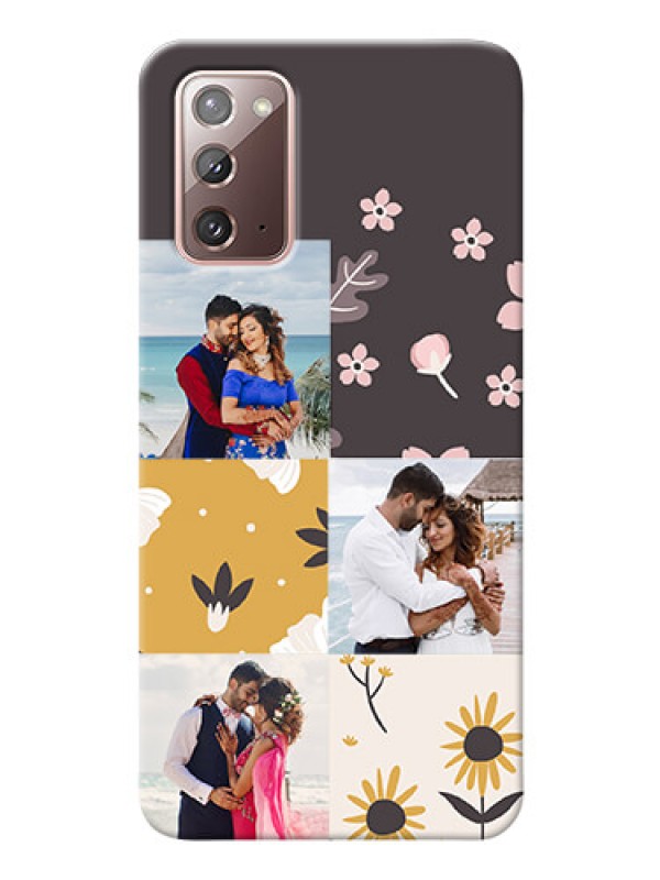 Custom Galaxy Note 20 phone cases online: 3 Images with Floral Design