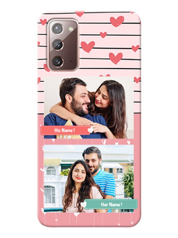 Custom Galaxy Note 20 custom mobile covers: Photo with Heart Design