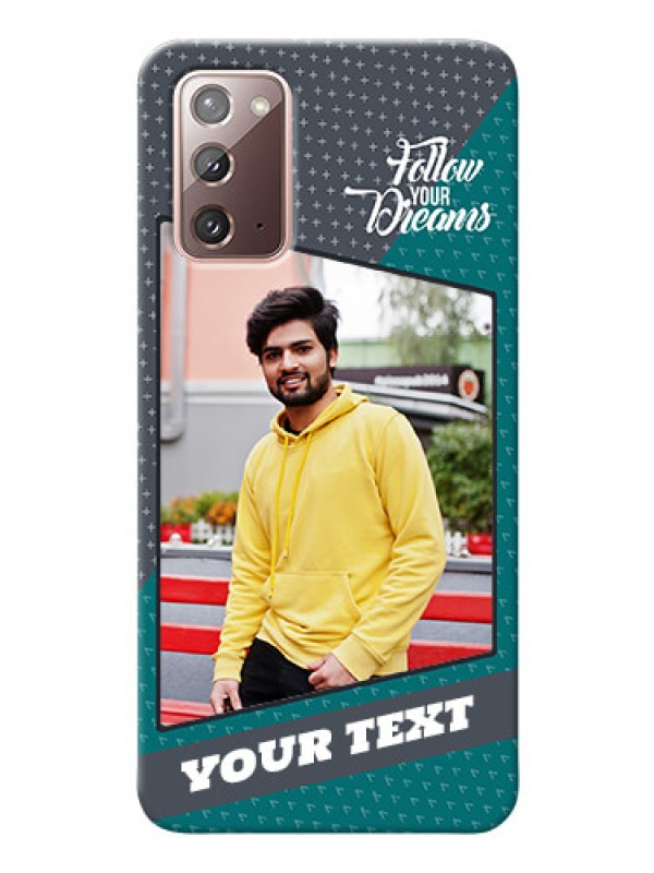 Custom Galaxy Note 20 Back Covers: Background Pattern Design with Quote