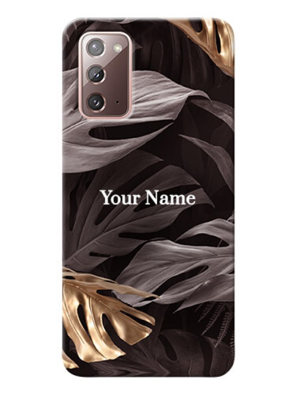 Custom Galaxy Note 20 Mobile Back Covers: Wild Leaves digital paint Design