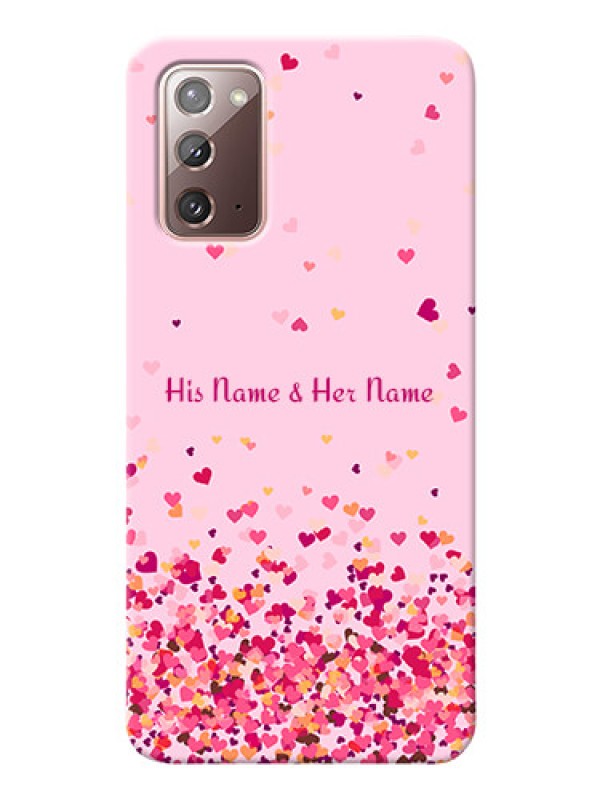 Custom Galaxy Note 20 Phone Back Covers: Floating Hearts Design