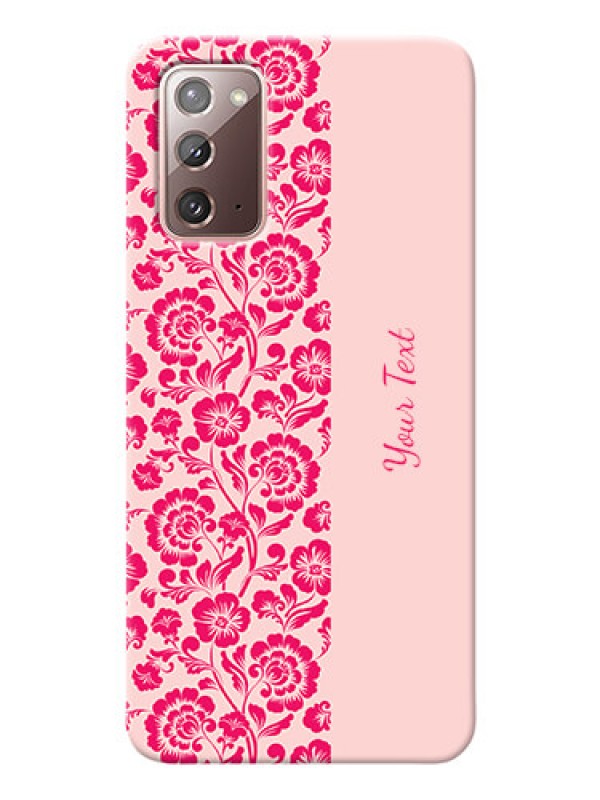 Custom Galaxy Note 20 Phone Back Covers: Attractive Floral Pattern Design