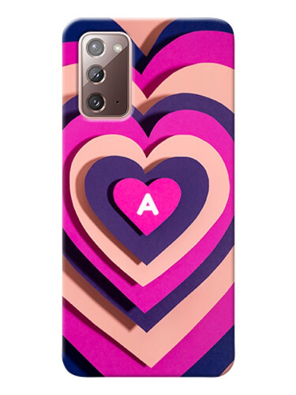 Custom Galaxy Note 20 Custom Mobile Case with Cute Heart Pattern Design