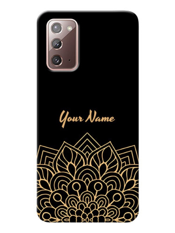 Custom Galaxy Note 20 Back Covers: Golden mandala Design
