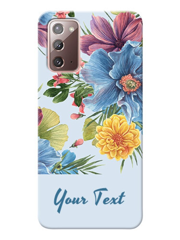 Custom Galaxy Note 20 Custom Phone Cases: Stunning Watercolored Flowers Painting Design