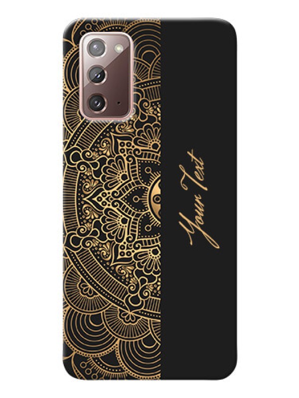 Custom Galaxy Note 20 Back Covers: Mandala art with custom text Design