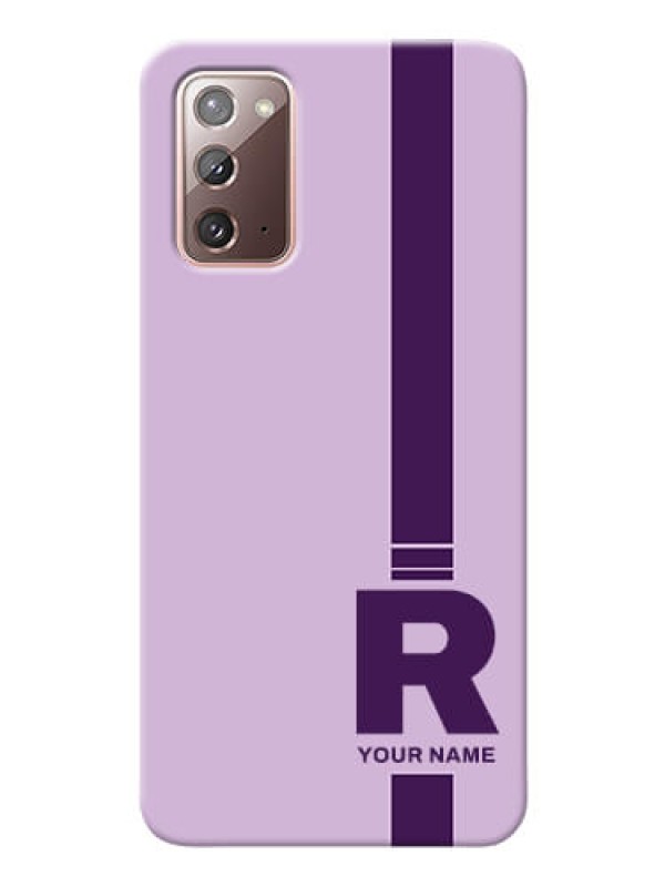 Custom Galaxy Note 20 Custom Phone Covers: Simple dual tone stripe with name  Design