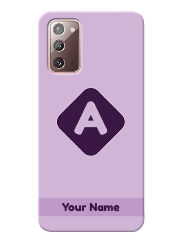 Custom Galaxy Note 20 Custom Mobile Case with Custom Letter in curved badge  Design