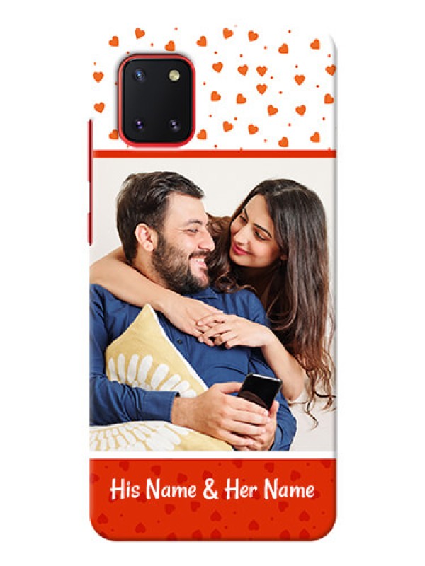 Custom Galaxy Note 10 Lite Phone Back Covers: Orange Love Symbol Design