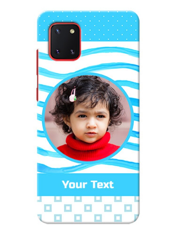 Custom Galaxy Note 10 Lite phone back covers: Simple Blue Case Design
