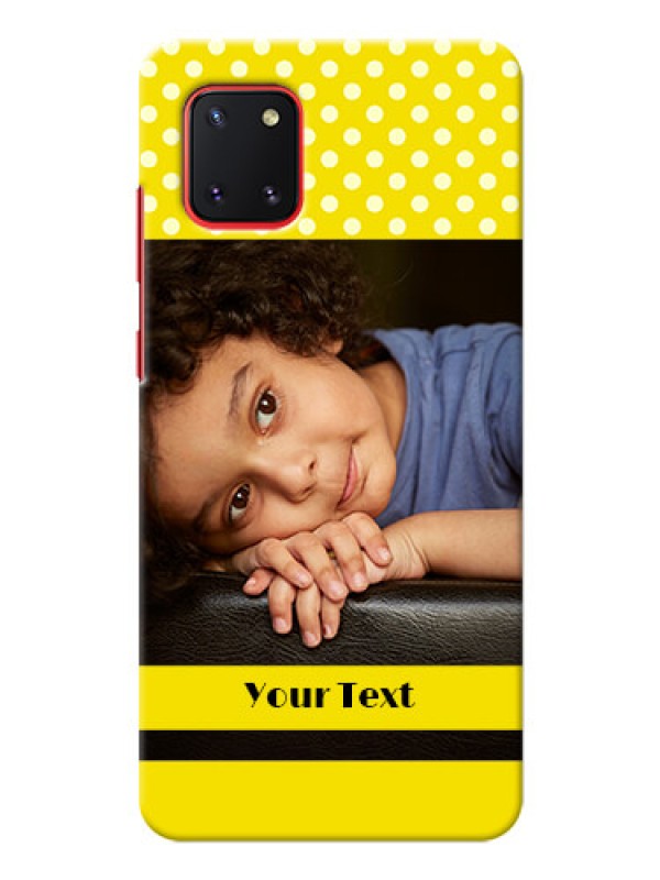 Custom Galaxy Note 10 Lite Custom Mobile Covers: Bright Yellow Case Design