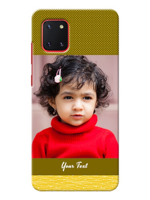 Custom Galaxy Note 10 Lite custom mobile back covers: Simple Green Color Design