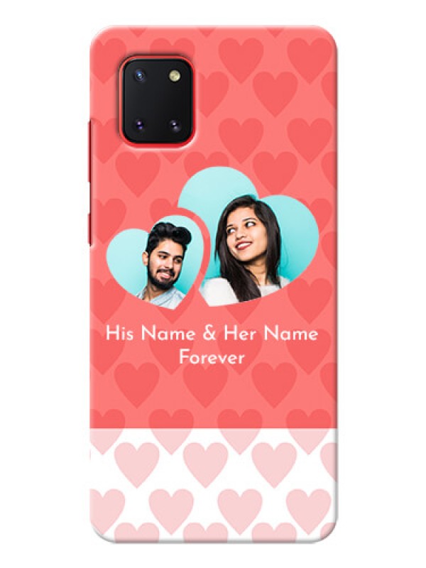 Custom Galaxy Note 10 Lite personalized phone covers: Couple Pic Upload Design