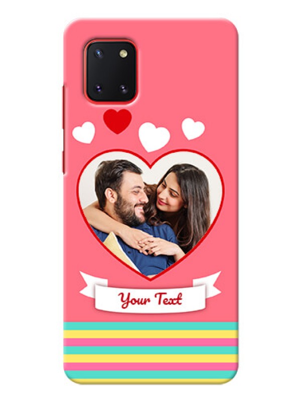 Custom Galaxy Note 10 Lite Personalised mobile covers: Love Doodle Design