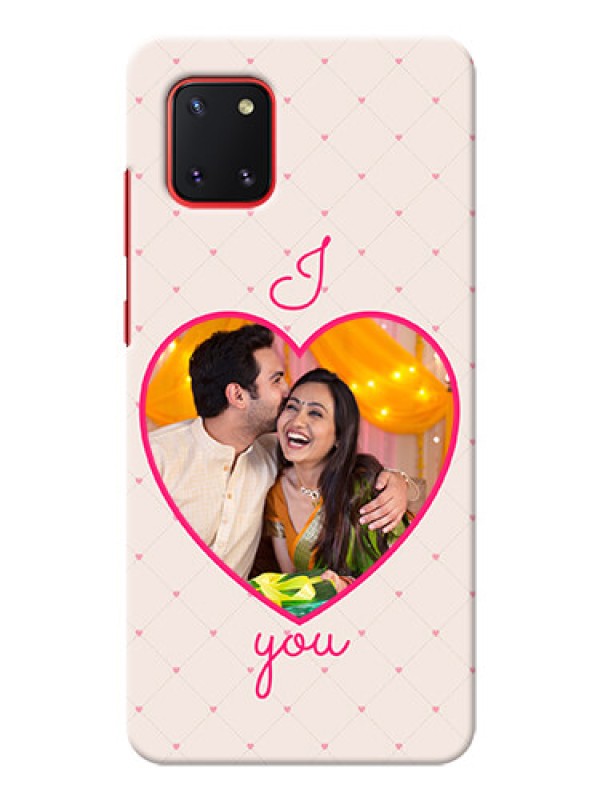 Custom Galaxy Note 10 Lite Personalized Mobile Covers: Heart Shape Design